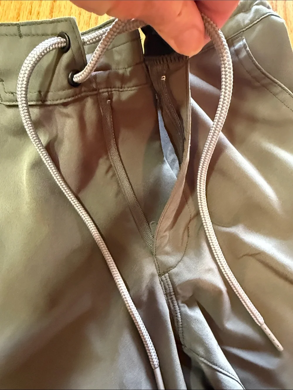 Men's Anetik Olive Green Swim Shorts with Drawstring